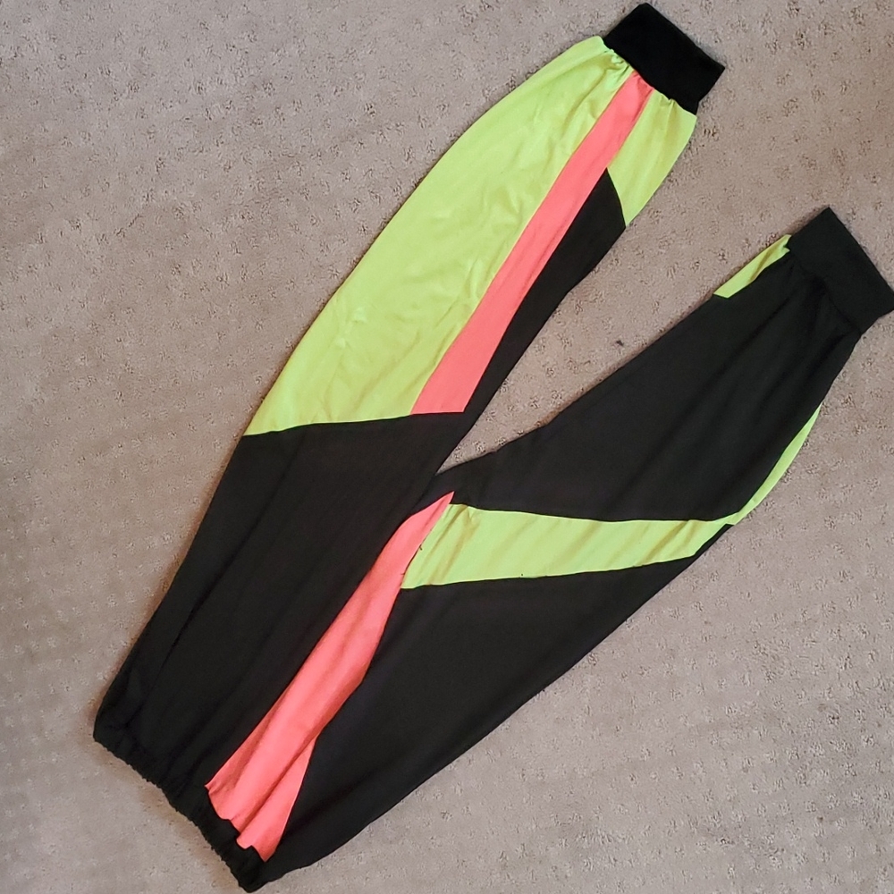 Custom neon colorblock jogger / harem pants - Picture 3 of 7